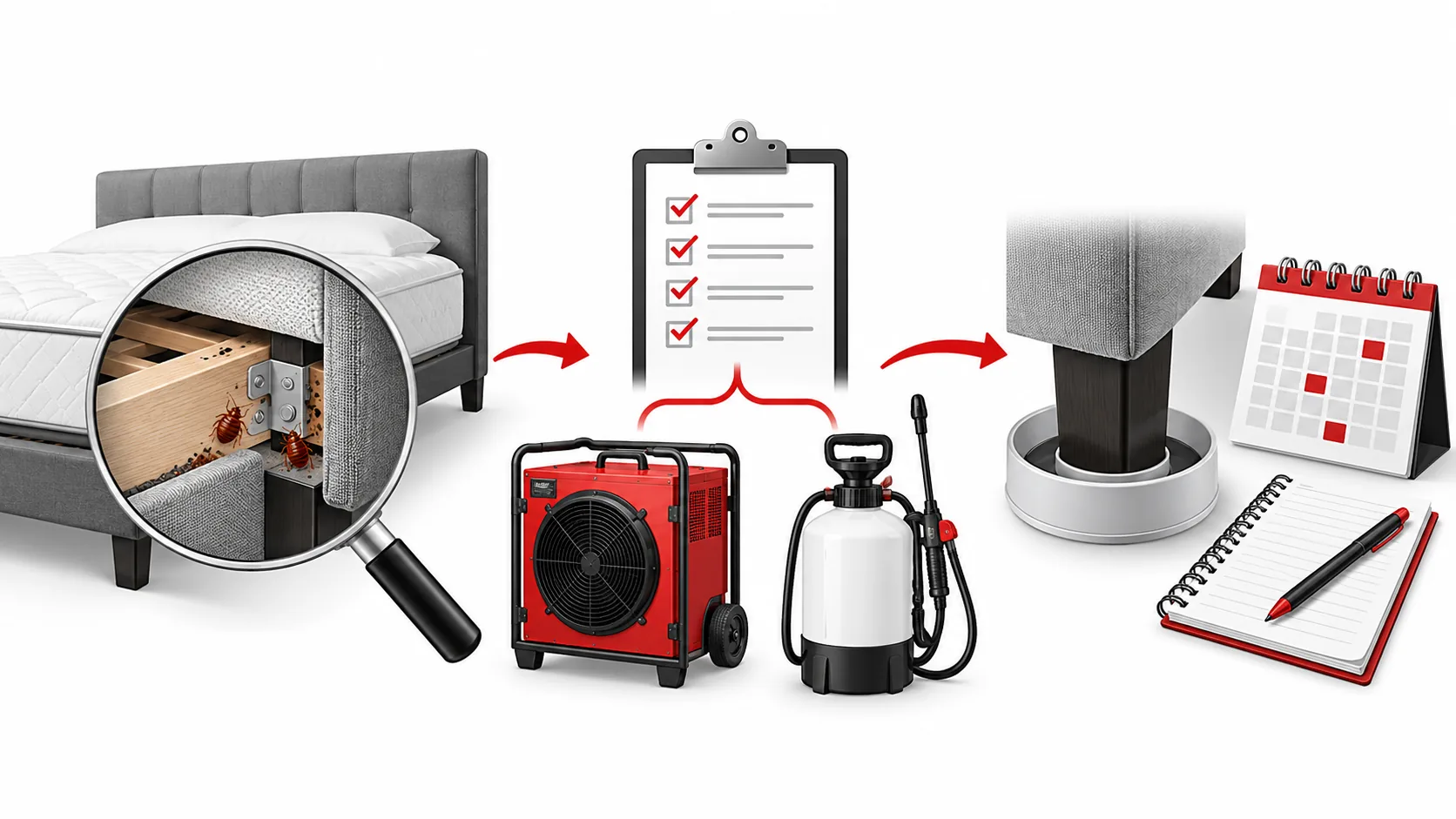 Illustrated sequence of inspection, professional treatment planning and follow-up monitoring